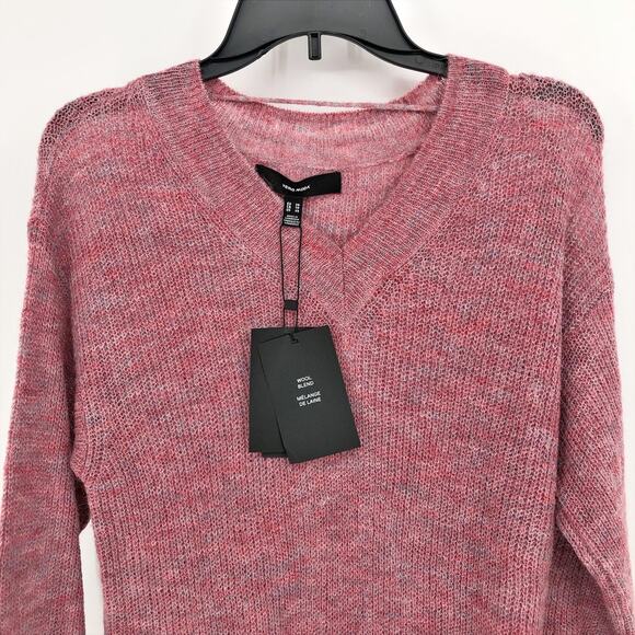 Vero Moda Womens Vilma Sweater XS Pink V-Neck Long Sleeve Tunic Ribbed NWT - Picture 3 of 10
